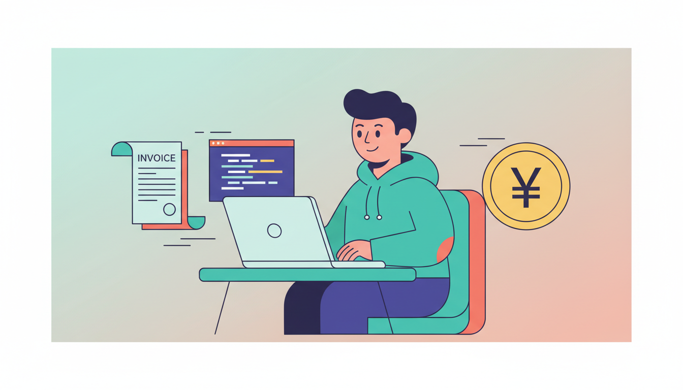 IT・Web制作業のファクタリングを解説するイラスト