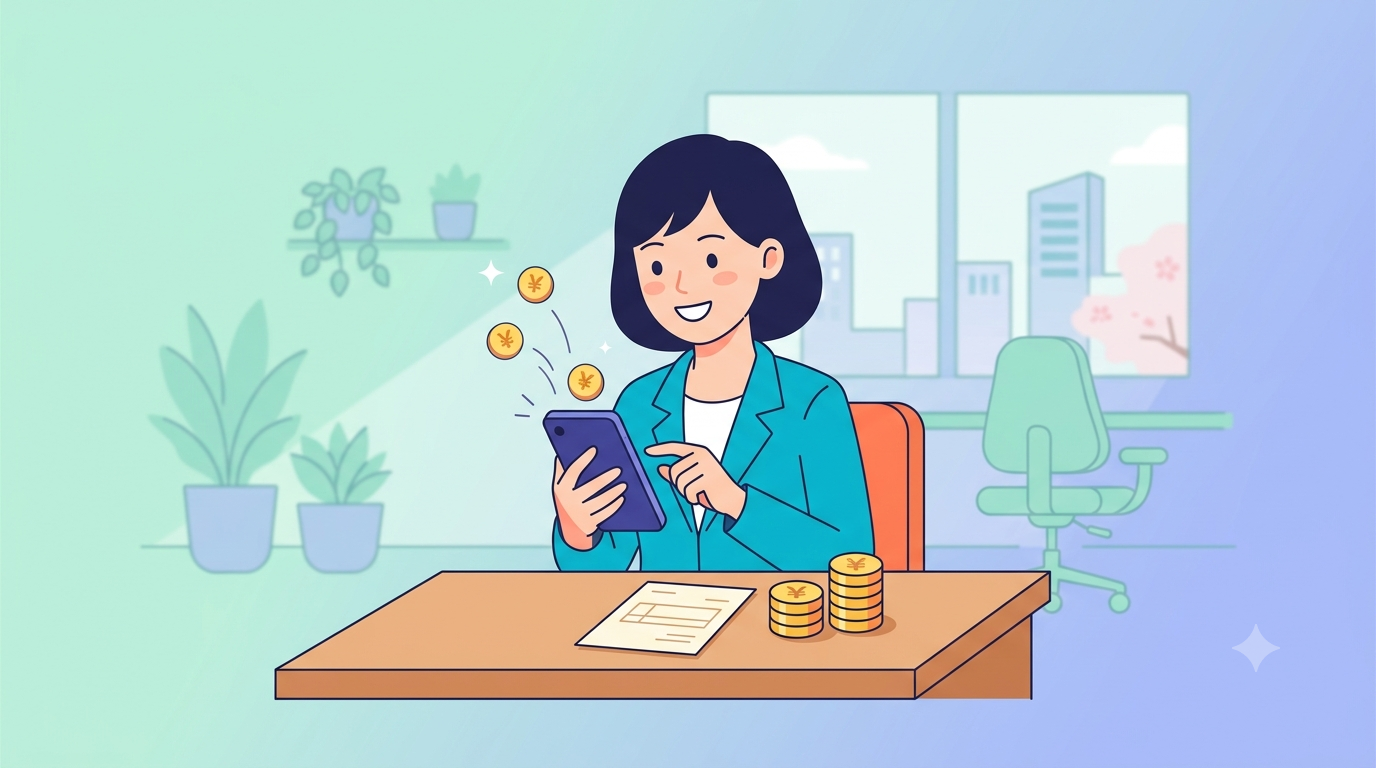 少額・小口ファクタリング（数万円からの資金化）を解説するイラスト